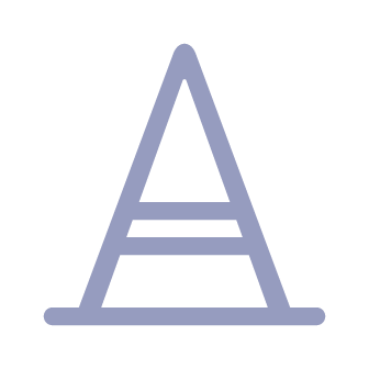 Simplified illustration of a traffic cone.